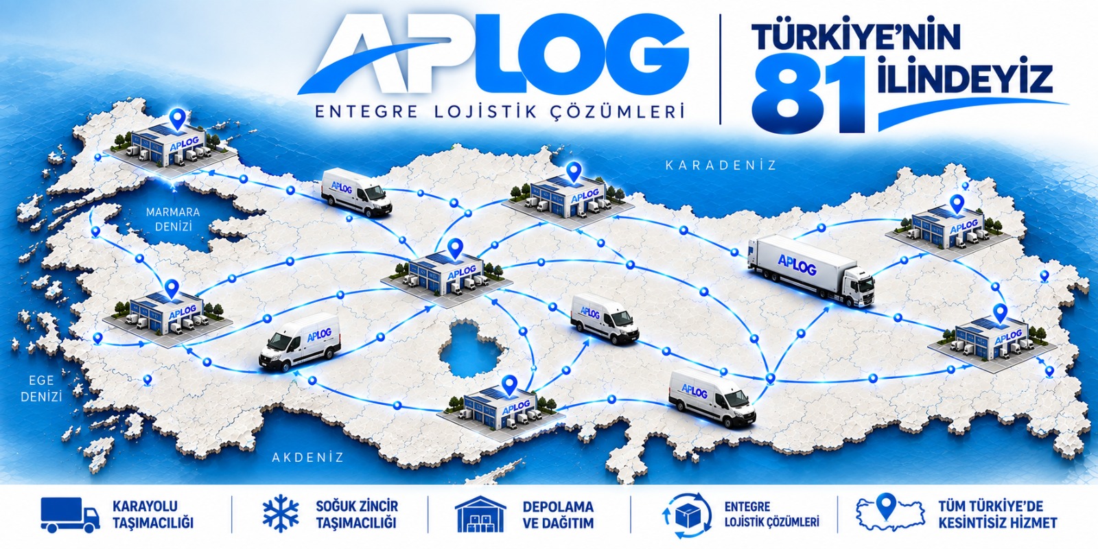 APLOG Türkiye haritası — 81 ilde operasyon ağı